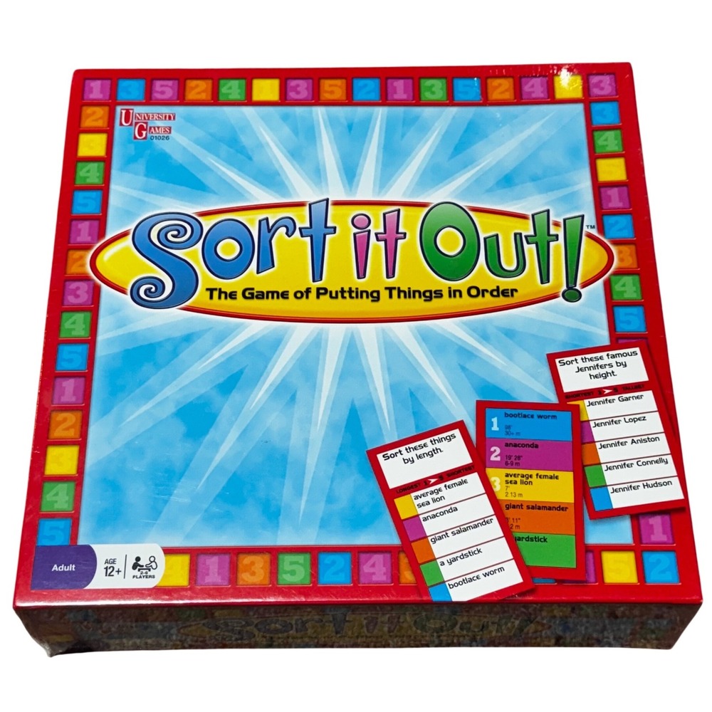 Sort‎ It Out Board Game — University Games 2008 — New / SEALED